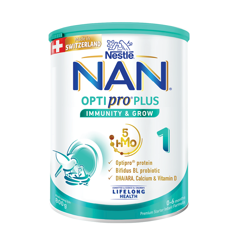 NAN OPTIPRO PLUS 1 800g Thụy Sĩ 5HMO - 31750017C4 | Nestlé Mom&Me