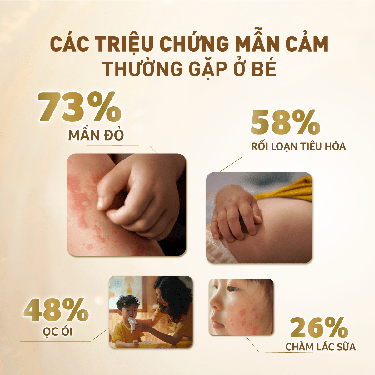 các triệu chứng mẫn cảm ở bé