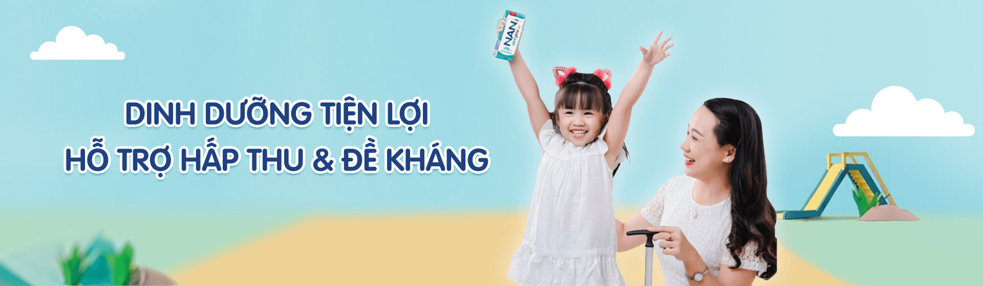 dinh dưỡng tiện lợi hỗ trợ hấp thụ và đề kháng